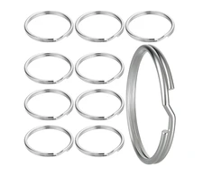 Raktų pakabukas Raktų pakabuko pagrindas 10 vnt, 20 mm sidabrinis žiedas