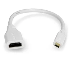 Raspberry MicroHDMI - HDMI adapteris 0.235m Baltas