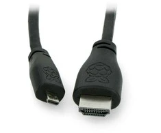 Raspberry MicroHDMI - HDMI kabelis 1m Juodas