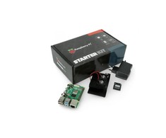 Raspberry Pi 4B WiFi 2GB RAM rinkinys su priedais - korpusas su dviem ventiliatoriais