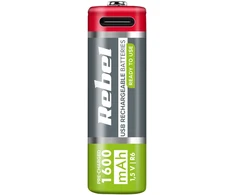REBEL AA baterijos, 1600 mAh, ličio jonų, 1.5 V, 2 vnt./bl, R6, C tipo lizdas
