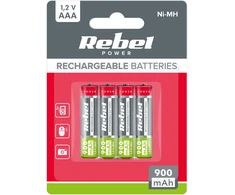 REBEL AAA baterijos, 900 mAh, Ni-MH, 1.2 V, 4vnt./bl, P3