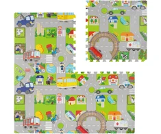 Rebel Mata Edukacinis kilimėlis vaikams, dėlionė 120 x 120 cm, automobiliukai