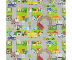 Rebel Mata Edukacinis kilimėlis vaikams, dėlionė 120 x 120 cm, automobiliukai