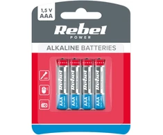 REBEL LR03 šarminės baterijos, 4 vnt./dėžutėje