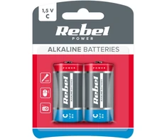 REBEL LR14 šarminės baterijos, 2 vnt./dėžutėje