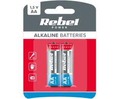 REBEL LR6 šarminės baterijos, 2 vnt./dėžutėje