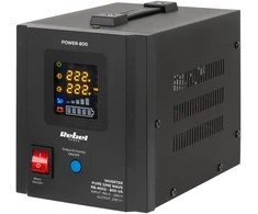 Rebel POWER-800 avarinis maitinimo šaltinis – gryno sinusoidės keitiklis su įkrovimo funkcija 12 V 230 V 800 VA / 500 W