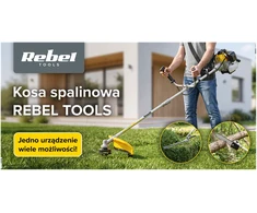 Rebel Tools reklaminė juosta – benzininė krūmapjovė (200 x 100 cm)