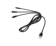 Rebel USB kabelis 3in1 microUSB USB C Lightning 1m