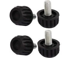 Grąžtas Oem Reguliuojama kojelė baldams - M8 25x17mm - juoda - baldų kojelė su padu