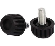 Grąžtas Oem Reguliuojama kojelė baldams - M8 25x17mm - juoda - baldų kojelė su padu