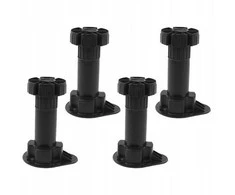 Grąžtas Oem Reguliuojamos kojelės spintelėms - juodos 100-140mm - rinkinys iš 4 - reguliuojama baldinė kojelė