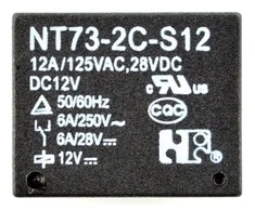 Oem Relė NT73-2C-S12 - 12V ritė, 2x 12A/125VAC kontaktai
