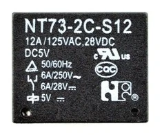 Oem Relė NT73-2C-S12 - 5V ritė, 2 x 12A/125VAC kontaktai