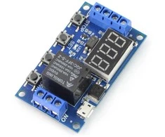 Oem Relės modulis 1 kanalo su uždelsimu - 10A/250VAC kontaktai - 5V ritė