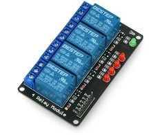 Oem Relės modulis 4 kanalų - 10A/250VAC kontaktai - 5V ritė