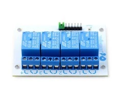 Relės modulis Velleman 4 kanalai - 10A/250VAC kontaktai - 5V ritė