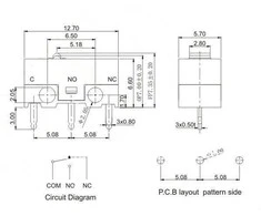 Oem Ribinis jungiklis WK1-01 - 1A - 125V - mygtukas