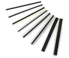 Rinkinys auksinių kaiščių, rastras 2.54mm justPi - maxi