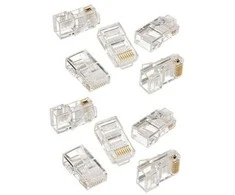 Oem RJ45 kištukas 8P8C - Antgalis 10 vnt, - Interneto LAN RJ-45 kištukas