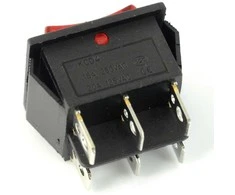 Oem Rocker jungiklis RS203-6C3R - 250V/16A - raudonas
