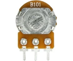 Oem Rotacinis potenciometras 101Ohm tiesinis 1/5W B0.1K/B101 - 5 vnt