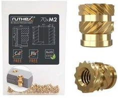 Ruthex M2 srieginis įdėklas – Rx-M2x4 - 70 vnt