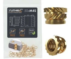 Ruthex M4 Trumpas sriegiuotas įdėklas – Rx-M4Sx4.0 - 50 vnt
