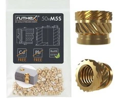Ruthex M5 Trumpas sriegiuotas įdėklas – Rx-M5Sx5.8 - 50 vnt