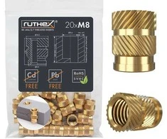Ruthex M8 srieginis įdėklas – Rx-M8x12.7 - 20 vnt