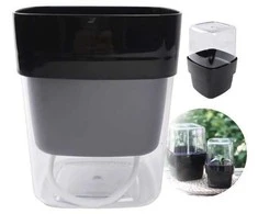 Oem Savaime laistantis gėlių vazonas - 10.2 cm - Baltas - Automatinis augalų laistymas