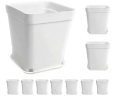 Oem Savaime laistantis gėlių vazonas – 14.5 cm – baltas – su