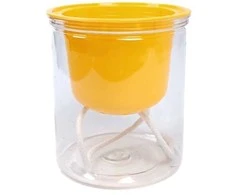 Oem Savaime laistantis gėlių vazonas – 14.5 cm – baltas – su