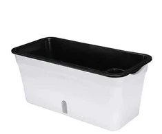 Oem Savaime laistantis gėlių vazonas – 14.5 cm – baltas – su