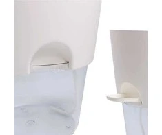 Oem Savaime laistantis gėlių vazonas – 14.5 cm – baltas – su