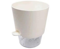 Oem Savaime laistantis gėlių vazonas – 14.5 cm – baltas – su