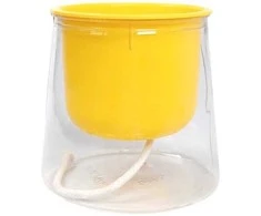 Oem Savaime laistantis vazonas – 14.5 cm – baltas – su laistymo sistema