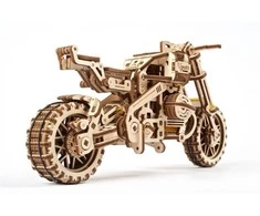 Scrambler UGR-10 su šonine vežimėliu - mechaninis sulankstomas modelis - lukštas - 380 elementų - Ugearsmodels 70137