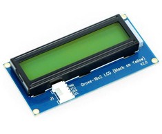 Seeed Studio Grove, 2x16 simbolių LCD ekranas su apšvietimu (juoda ant geltonos)