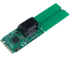 Seeed Studio PCIe 3.0x2 M.2 NGFF raktas B į SATA 3.0 6Gb/s konverteris - 2 prievadai - JMB585 - skirtas Odyssey-X86J4105 - Seeedstudio 103990565