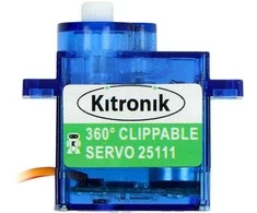 Servo - micro - 360 laipsnių - krokodilo jungtys - Kitronik 25111