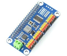Servo valdiklio priedėlis, skirtas Raspberry Pi, 16 kanalų, 12 bitų, I2C, Waveshare 15275
