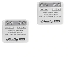 SHELLY EM Mini Gen4 Energy Meter, 2 pieces