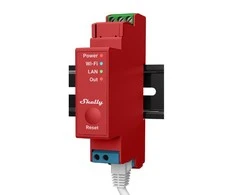Shelly PRO 1PM išmanioji 1 kanalo relė valdoma Wifi LAN ar Bluetooth montuojama ant DIN bėgelio