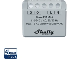 Shelly Qubino Wave PM Mini Z-Wave® išmanusis energijos skaitiklis, 1 kanalo, 16 A.