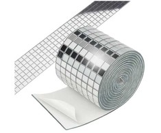 Oem Sidabrinė stiklo mozaika - ritinėlis 100x4cm 1mm - 3D lipnus mozaikos lipdukas