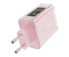 Sieninis įkroviklis Acefast A45, 2x USB-C, 1xUSB-A, 65W PD (rožinė)