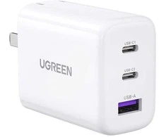 Sieninis įkroviklis UGREEN CD275, 2x USB-C, 1x USB, 65W (balta)