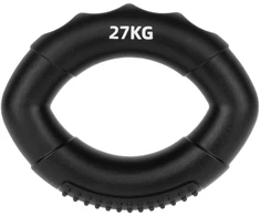Silikoninė rankena rankų reabilitacijai, 0 - 27 kg, juoda, REBEL ACTIVE
